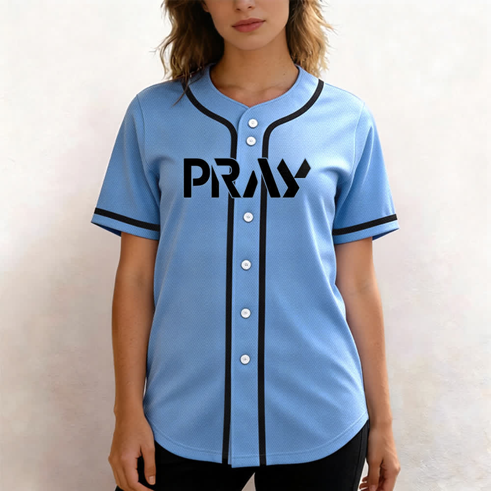 Christianartworkshop Prega Tocca la mia spalla Messaggio Maglia da baseball - image 32