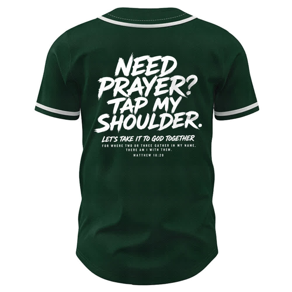Christianartworkshop Prega Tocca la mia spalla Messaggio Maglia da baseball - image 36