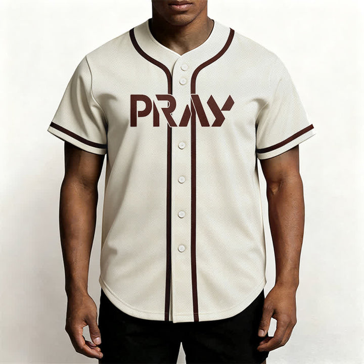 Christianartworkshop Prega Tocca la mia spalla Messaggio Maglia da baseball - image 48