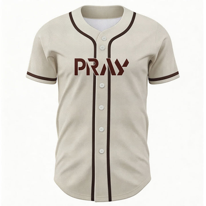 Christianartworkshop Prega Tocca la mia spalla Messaggio Maglia da baseball - image 44