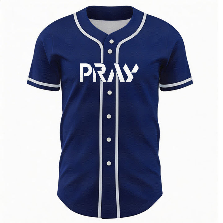Christianartworkshop Prega Tocca la mia spalla Messaggio Maglia da baseball - image 51