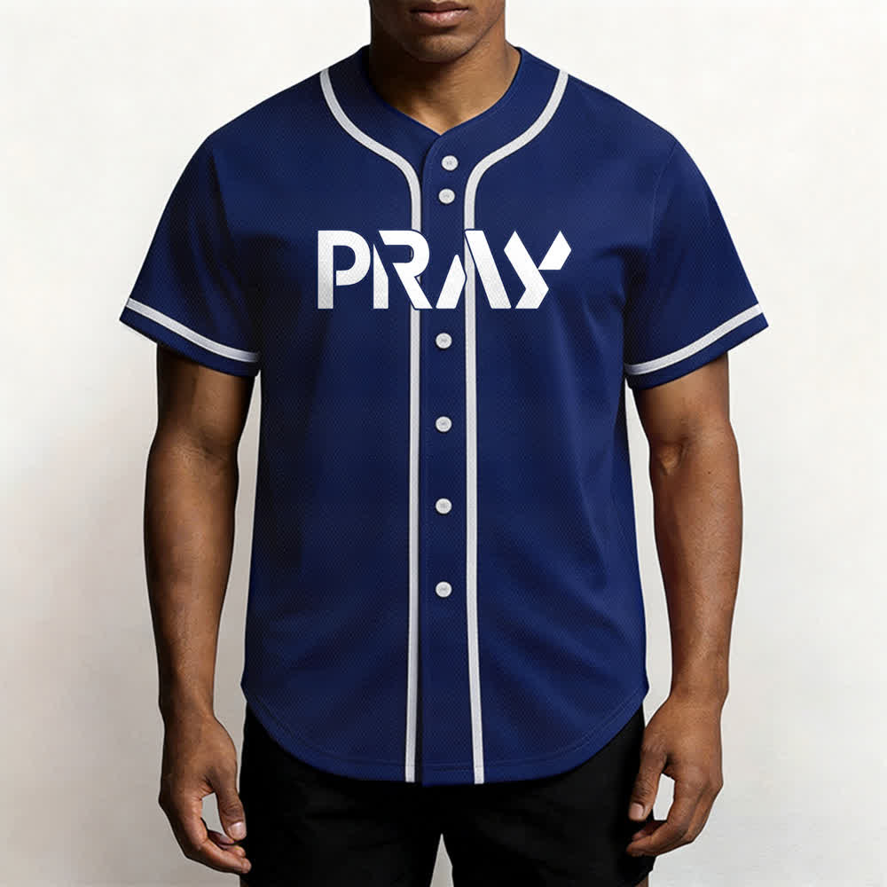 Christianartworkshop Prega Tocca la mia spalla Messaggio Maglia da baseball - image 55