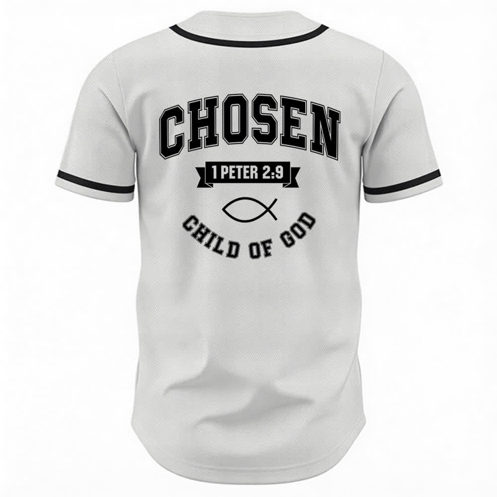Maglia da baseball del team Jesus Chosen Child of God di Christianartworkshop - image 1