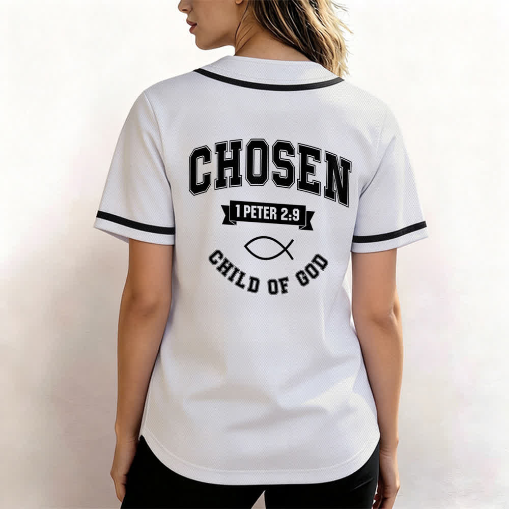 Maglia da baseball del team Jesus Chosen Child of God di Christianartworkshop - image 3