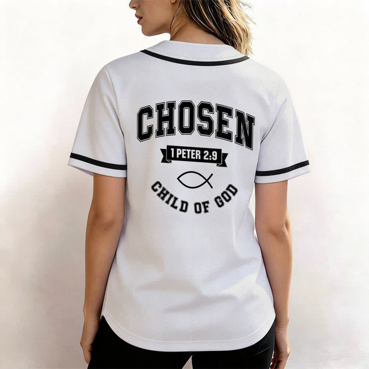 Maglia da baseball del team Jesus Chosen Child of God di Christianartworkshop - image 3