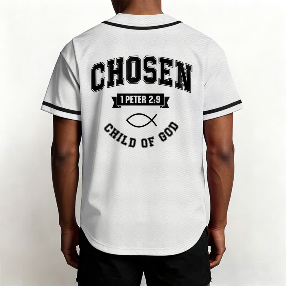 Maglia da baseball del team Jesus Chosen Child of God di Christianartworkshop - image 4