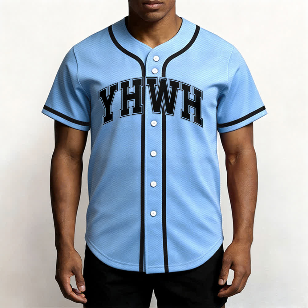 Christianartworkshop Maglia da baseball YHWH Varsity con bottoni frontali - image 20