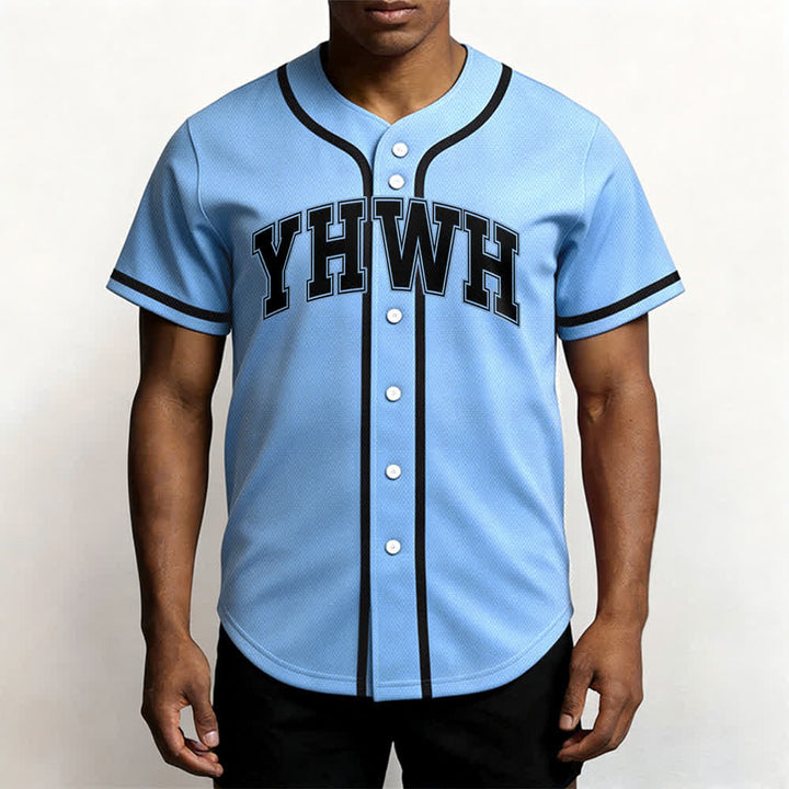 Christianartworkshop Maglia da baseball YHWH Varsity con bottoni frontali - image 20