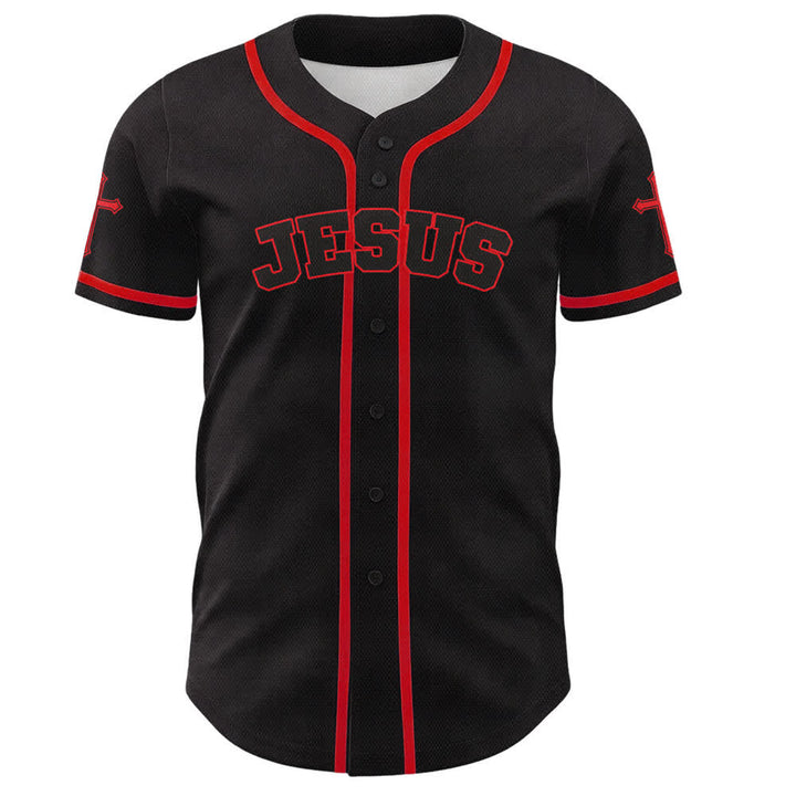 Christianartworkshop Maglia da baseball nera con bottoni raffigurante l'armatura del leone di Gesù - image 9