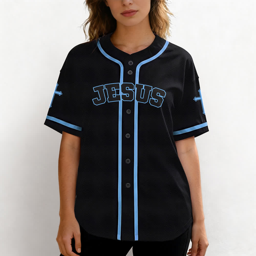 Christianartworkshop Maglia da baseball nera con bottoni raffigurante l'armatura del leone di Gesù - image 32
