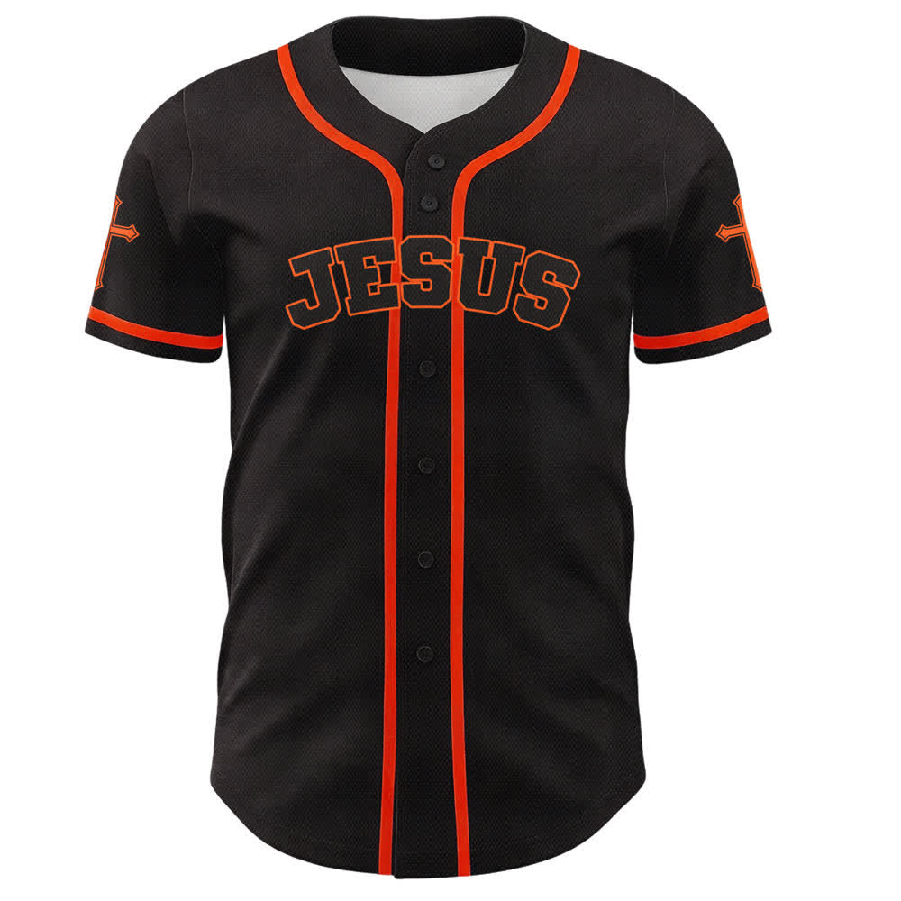 Christianartworkshop Maglia da baseball nera con bottoni raffigurante l'armatura del leone di Gesù - image 23