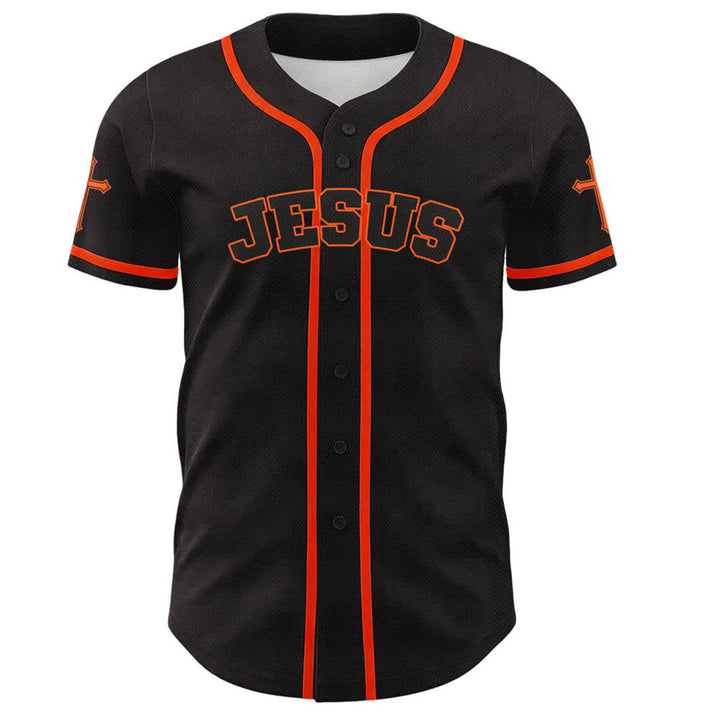 Christianartworkshop Maglia da baseball nera con bottoni raffigurante l'armatura del leone di Gesù - image 23