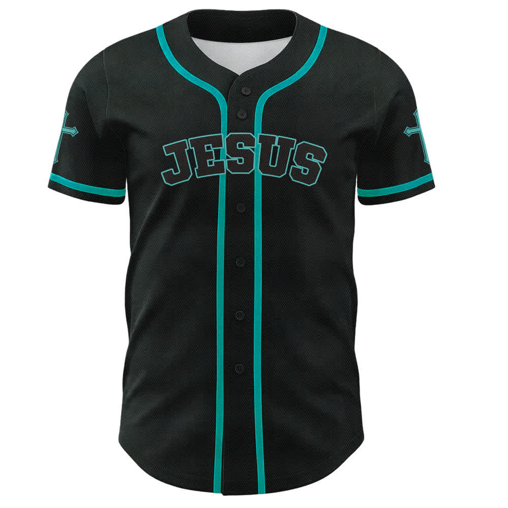 Christianartworkshop Maglia da baseball nera con bottoni raffigurante l'armatura del leone di Gesù - image 37