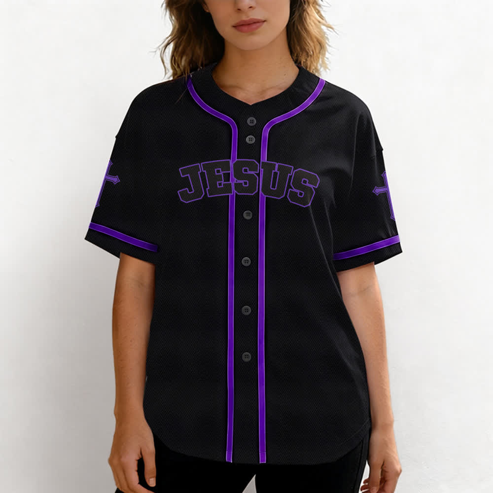 Christianartworkshop Maglia da baseball nera con bottoni raffigurante l'armatura del leone di Gesù - image 60
