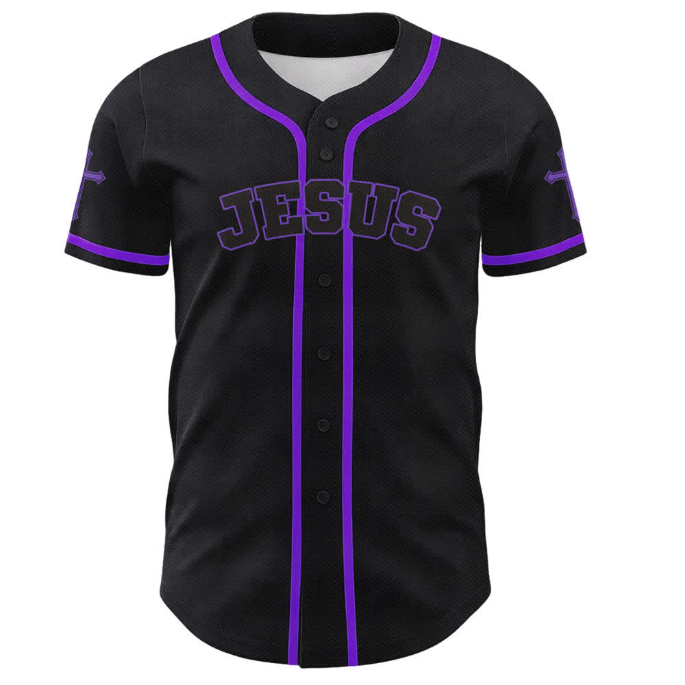 Christianartworkshop Maglia da baseball nera con bottoni raffigurante l'armatura del leone di Gesù - image 58