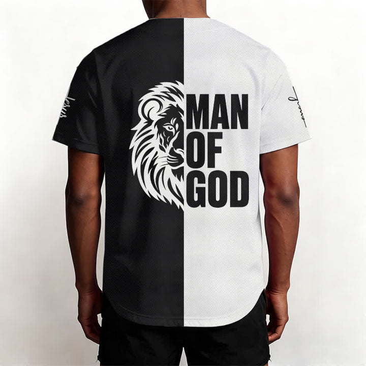 Christianartworkshop Child Of God Maglia da baseball divisa in bianco e nero - image 5