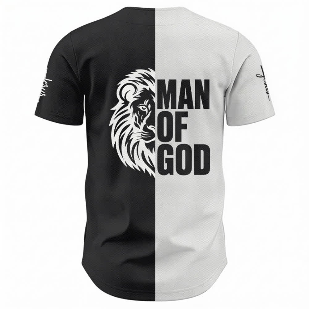 Christianartworkshop Child Of God Maglia da baseball divisa in bianco e nero - image 1