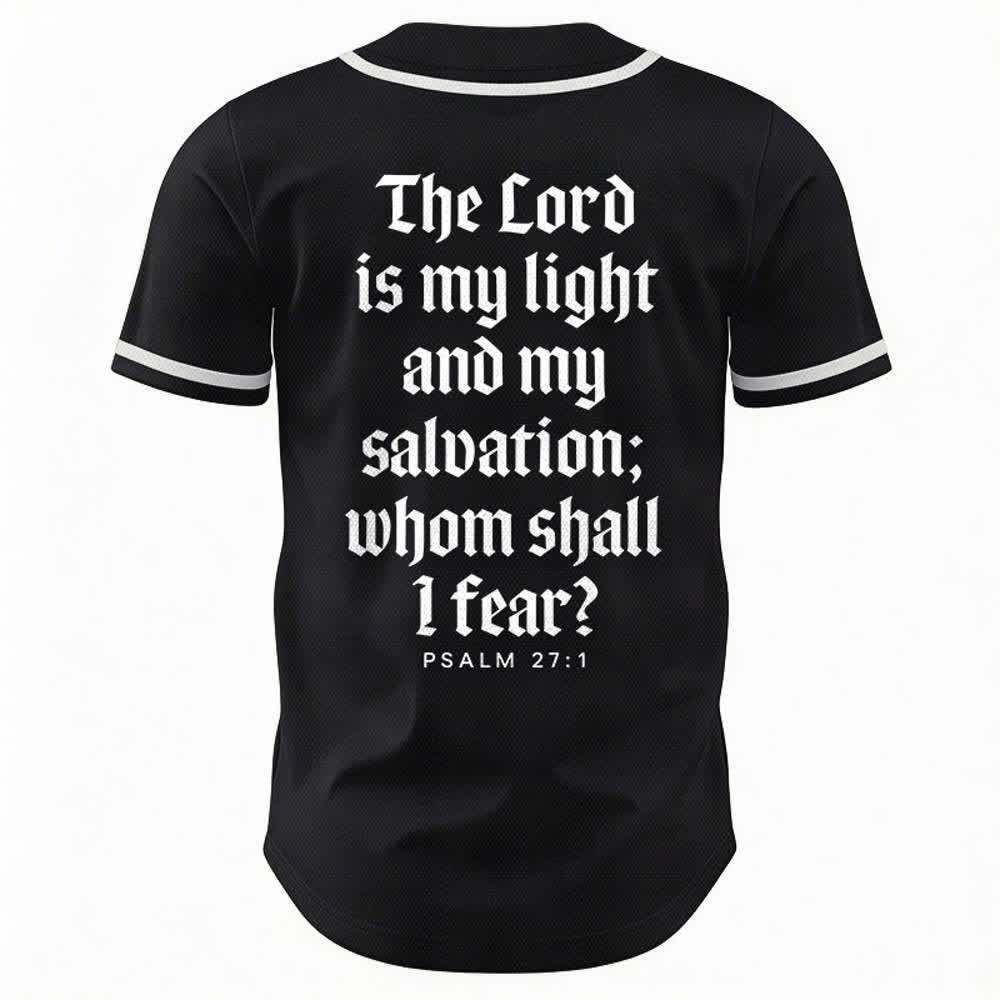 Christianartworkshop Salmo 23 Maglia da baseball della squadra con versetto biblico blu navy - image 8