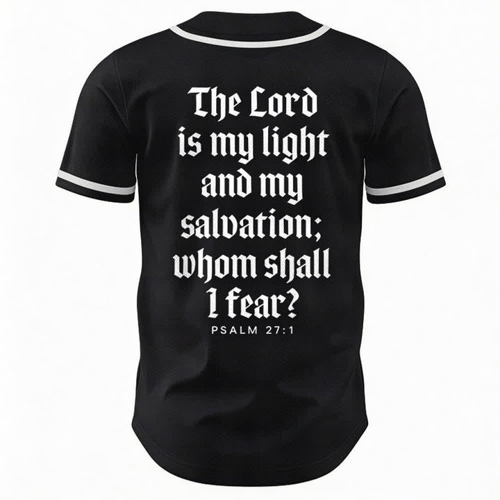 Christianartworkshop Salmo 23 Maglia da baseball della squadra con versetto biblico blu navy - image 8