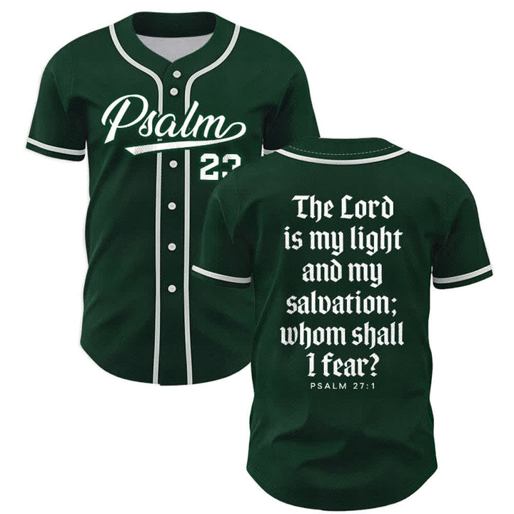 Christianartworkshop Salmo 23 Maglia da baseball della squadra con versetto biblico blu navy - Verde - 5XL - image 28