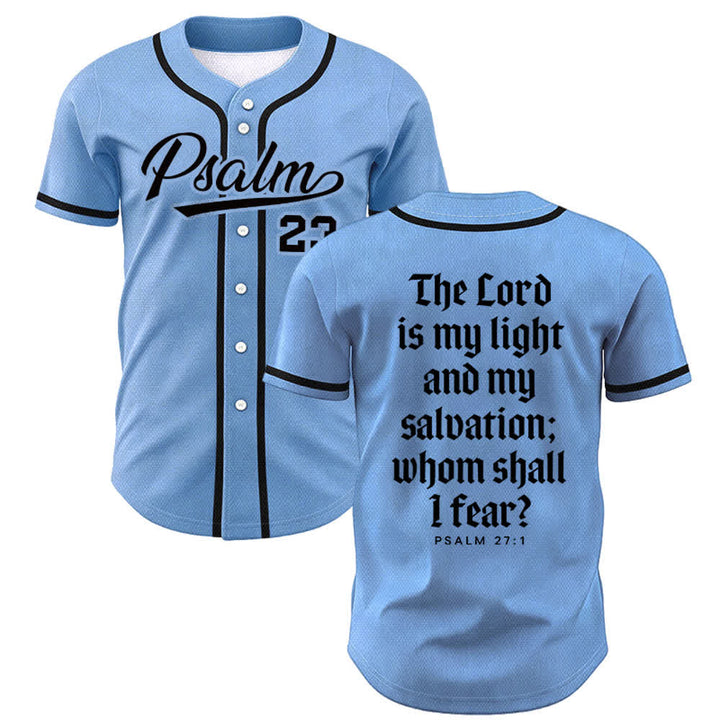 Christianartworkshop Salmo 23 Maglia da baseball della squadra con versetto biblico blu navy - Blu - 5XL - image 42