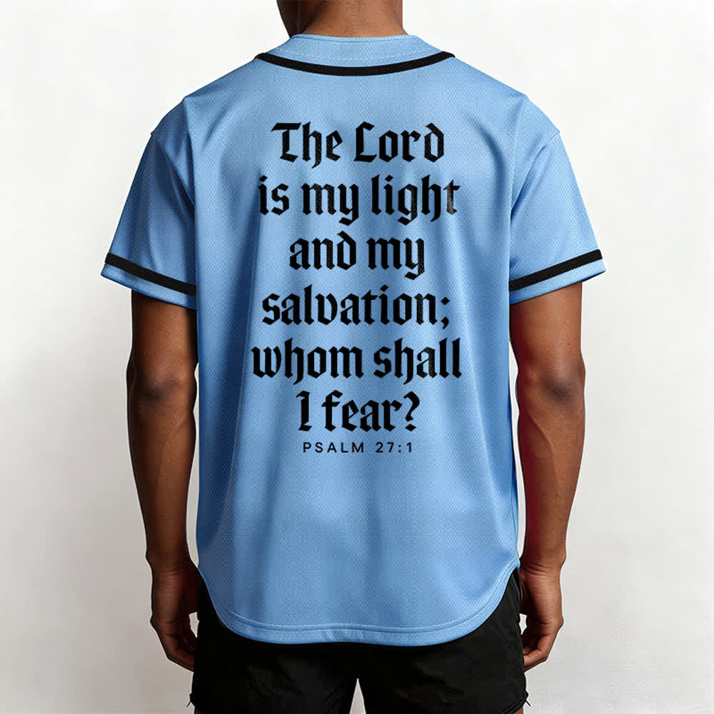 Christianartworkshop Salmo 23 Maglia da baseball della squadra con versetto biblico blu navy - image 45