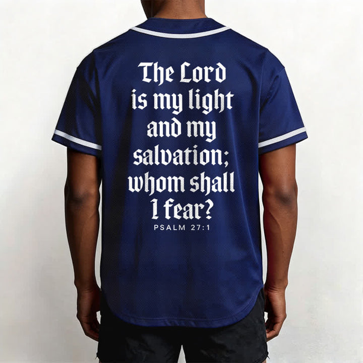 Christianartworkshop Salmo 23 Maglia da baseball della squadra con versetto biblico blu navy - image 5