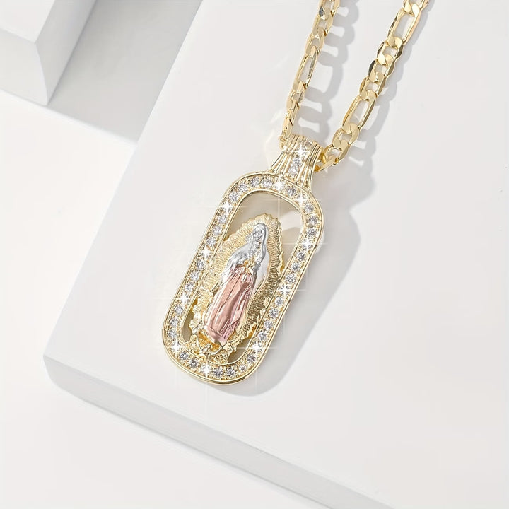 Christianartworkshop Collana con pendente a forma di aureola radiosa di Guadalupe: emblema di dolce benedizione celeste. - Nostra Signora G - image 6
