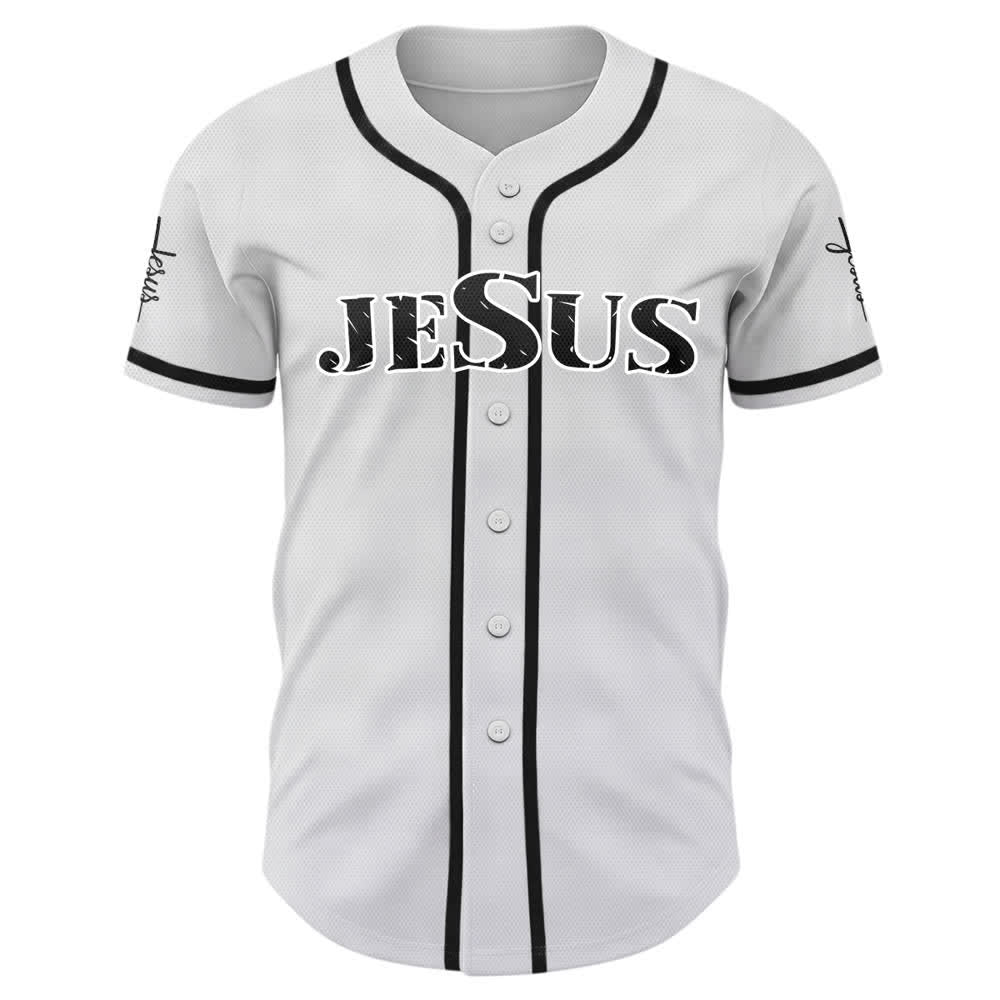 Maglia da baseball Christianartworkshop con stampa su entrambi i lati di Gesù, la Via, la Verità e la Croce. - image 8