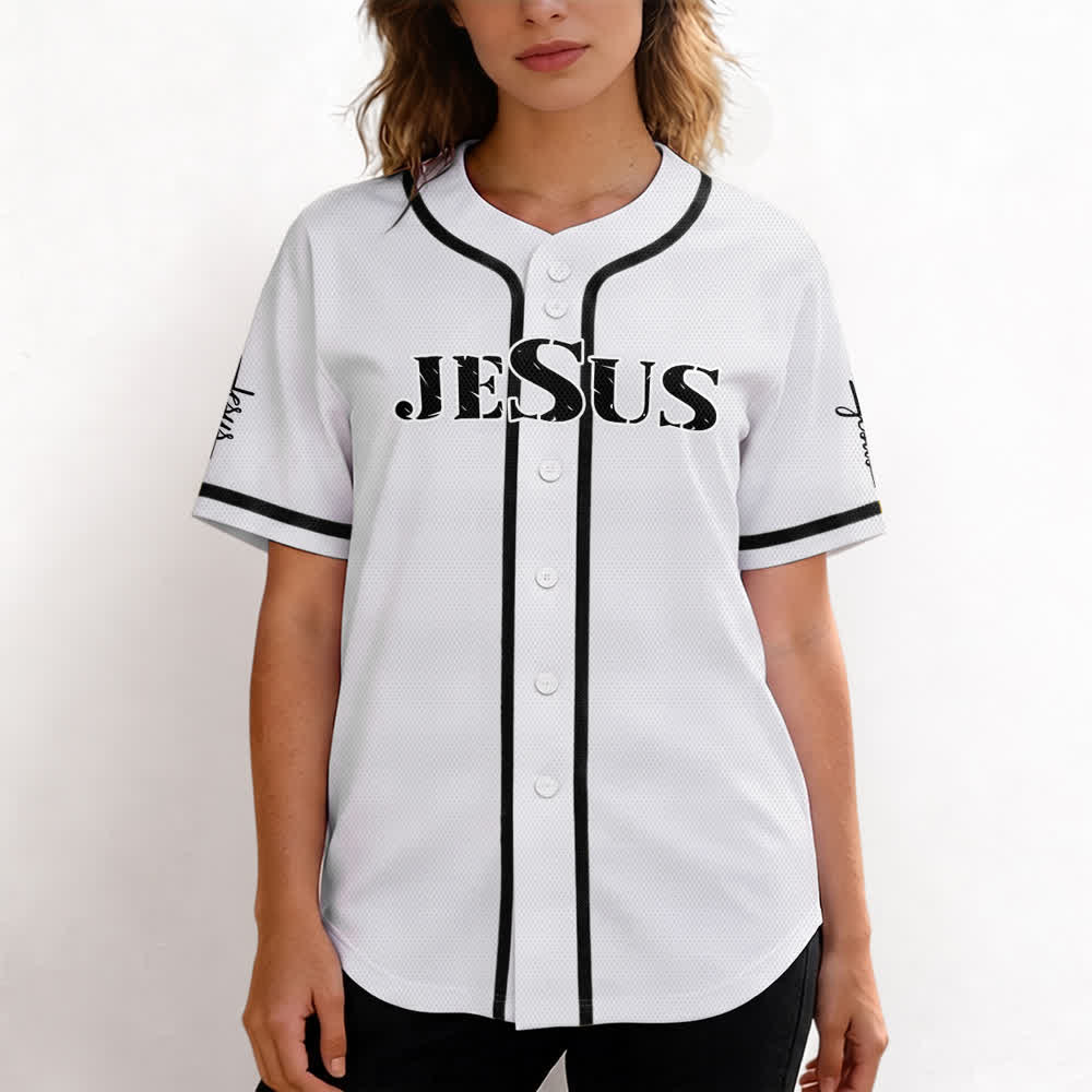 Maglia da baseball Christianartworkshop con stampa su entrambi i lati di Gesù, la Via, la Verità e la Croce. - image 10