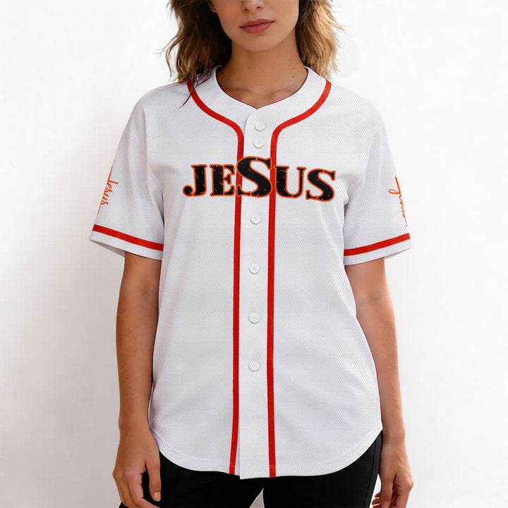 Maglia da baseball Christianartworkshop con stampa su entrambi i lati di Gesù, la Via, la Verità e la Croce. - image 17