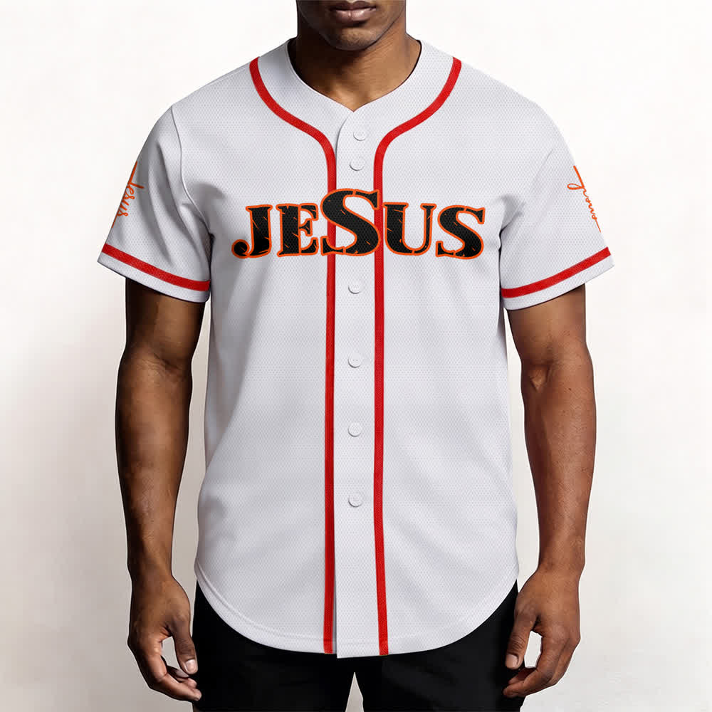 Maglia da baseball Christianartworkshop con stampa su entrambi i lati di Gesù, la Via, la Verità e la Croce. - image 19