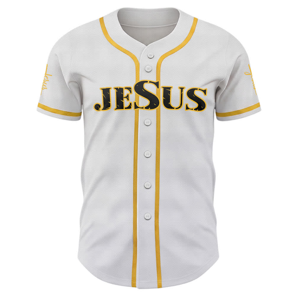 Maglia da baseball Christianartworkshop con stampa su entrambi i lati di Gesù, la Via, la Verità e la Croce. - image 1