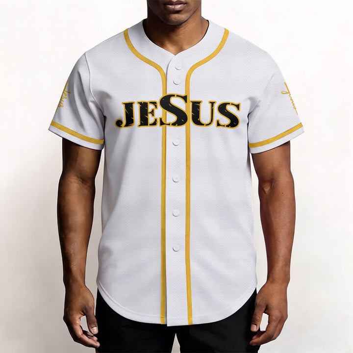 Maglia da baseball Christianartworkshop con stampa su entrambi i lati di Gesù, la Via, la Verità e la Croce. - image 5