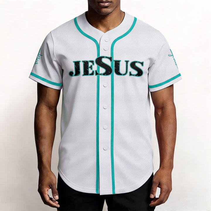 Maglia da baseball Christianartworkshop con stampa su entrambi i lati di Gesù, la Via, la Verità e la Croce. - image 33