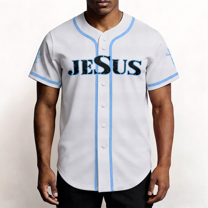 Maglia da baseball Christianartworkshop con stampa su entrambi i lati di Gesù, la Via, la Verità e la Croce. - image 40