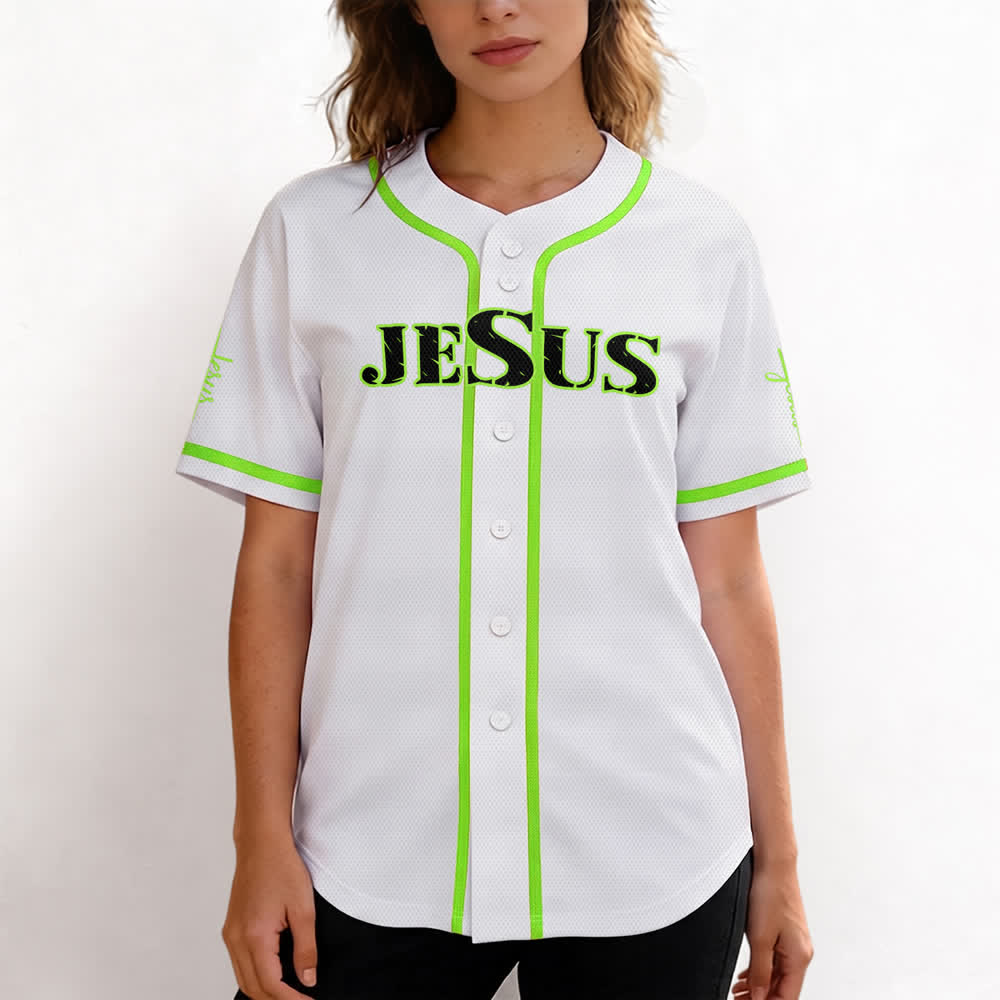 Maglia da baseball Christianartworkshop con stampa su entrambi i lati di Gesù, la Via, la Verità e la Croce. - image 52