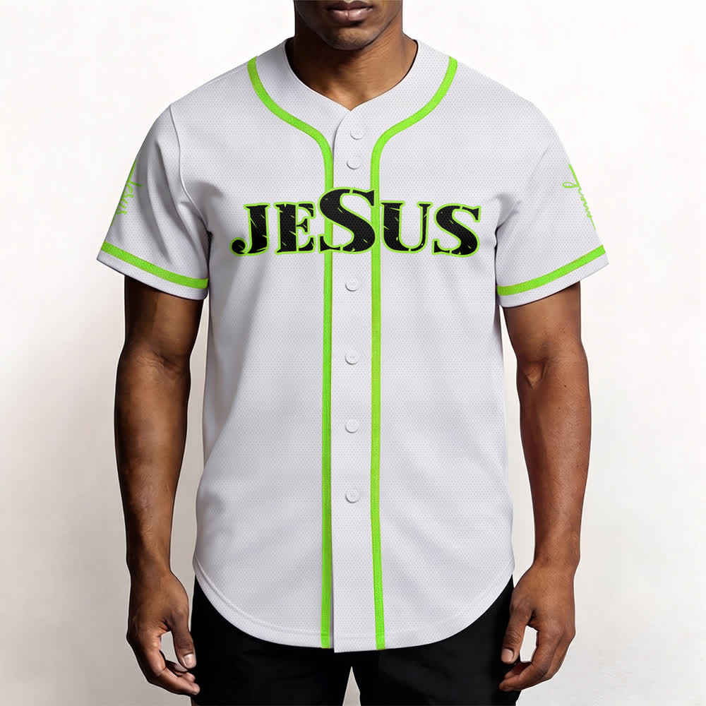 Maglia da baseball Christianartworkshop con stampa su entrambi i lati di Gesù, la Via, la Verità e la Croce. - image 54