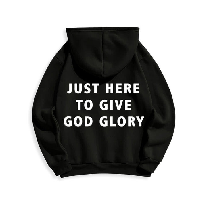 Christianartworkshop Felpa con cappuccio oversize "Just Here To Give God Glory" - image 22