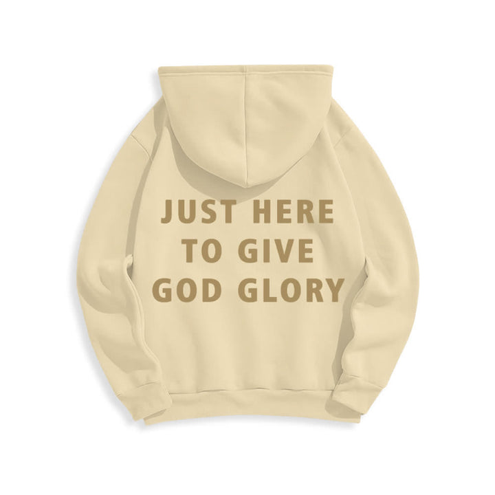 Christianartworkshop Felpa con cappuccio oversize "Just Here To Give God Glory" - image 10