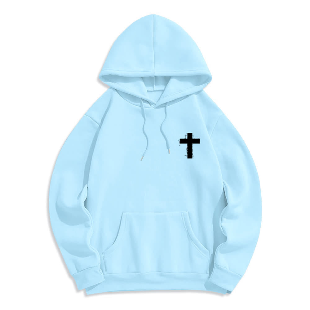 Christianartworkshop Felpa con cappuccio oversize "Just Here To Give God Glory" - image 5