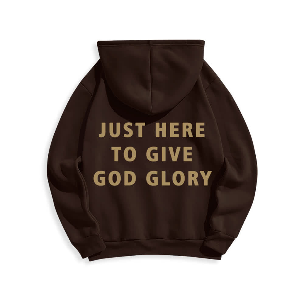 Christianartworkshop Felpa con cappuccio oversize "Just Here To Give God Glory" - image 19