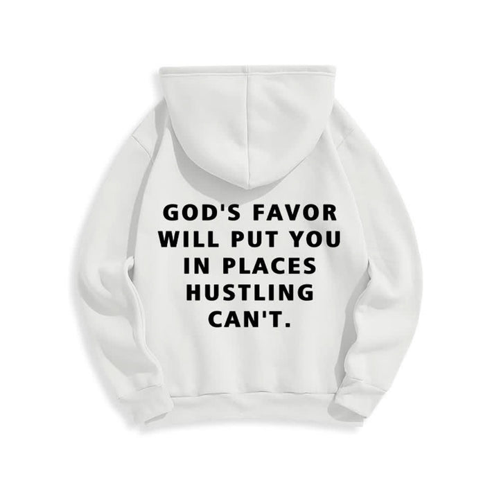 Christianartworkshop Felpa con cappuccio foderata in pile stile streetwear God's Favor - image 4