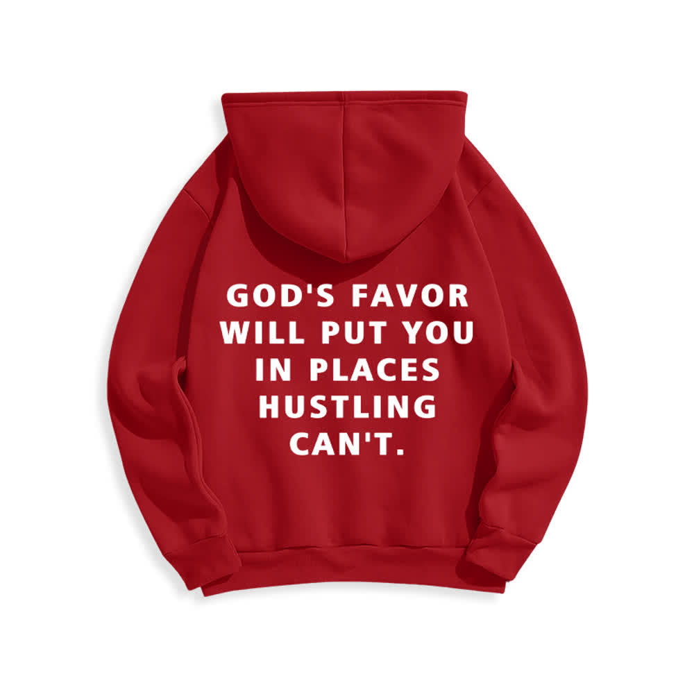 Christianartworkshop Felpa con cappuccio foderata in pile stile streetwear God's Favor - image 7