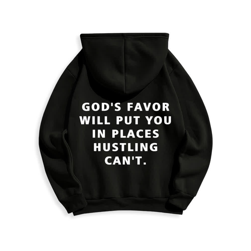 Christianartworkshop Felpa con cappuccio foderata in pile stile streetwear God's Favor - image 1