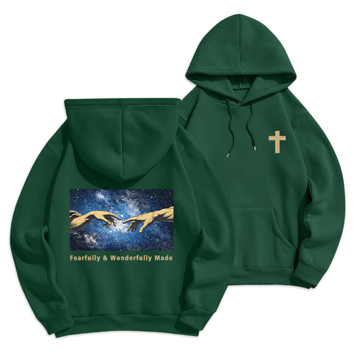 Christianartworkshop Felpa con stampa a stelle realizzata in modo spaventosamente e meravigliosamente - Verde - 2XL - image 21