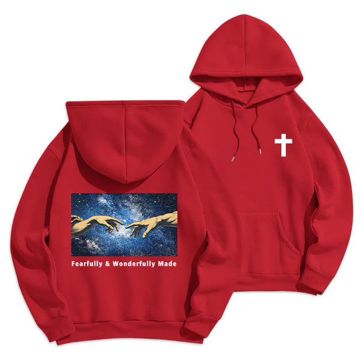 Christianartworkshop Felpa con stampa a stelle realizzata in modo spaventosamente e meravigliosamente - Rosso - 2XL - image 12