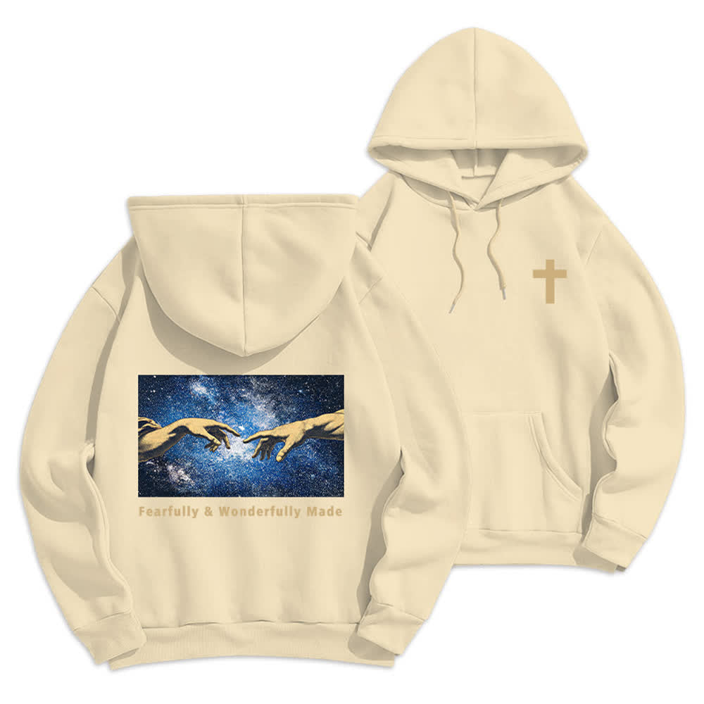 Christianartworkshop Felpa con stampa a stelle realizzata in modo spaventosamente e meravigliosamente - Beige - 2XL - image 15
