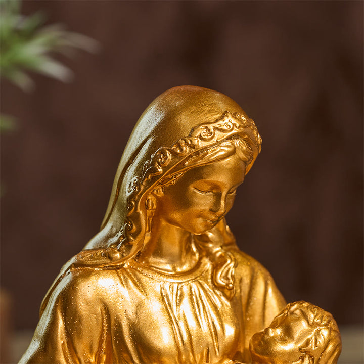 Christianartworkshop Vassoio devozionale da tavolo con la Madonna Bambina: Portatrice di un rifugio celeste incrollabile - image 5