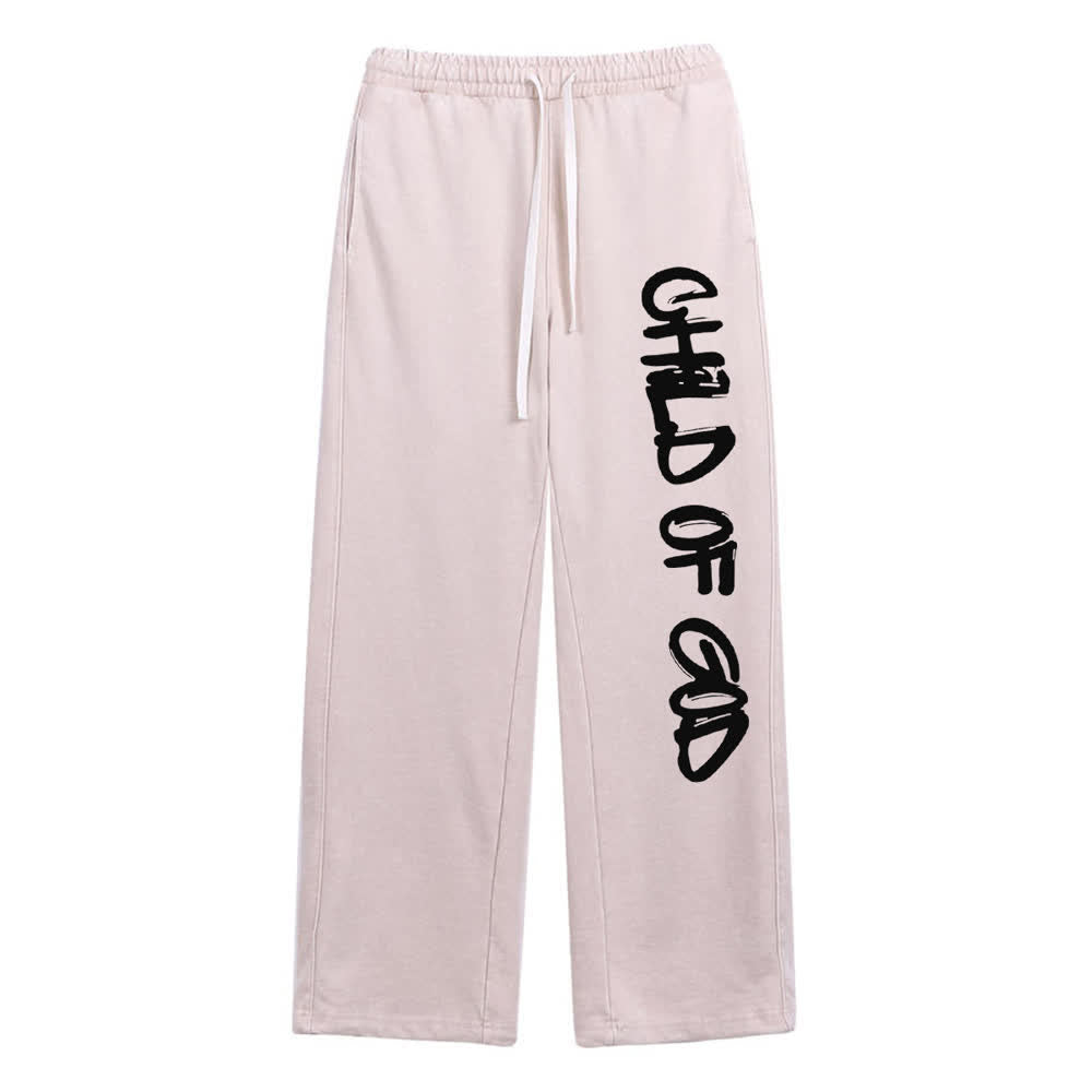 Christianartworkshop Graffiti Child Of God Statement Washed Sweatpants - Albicocca - XL - image 15